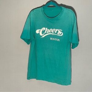 Thrashed 80s Cheers Boston T-Shirt | Distressed TV Show Tee | Single Stitch Era